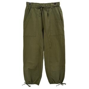 Richer Poorer Balloon Pants Size M Utility Drawstring Cuff Olive Green Cotton